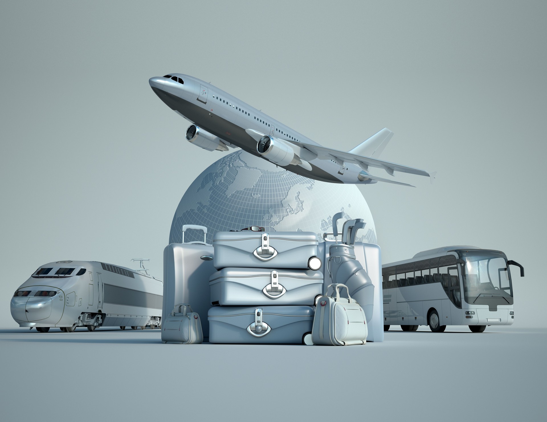 Multi transport travel blue